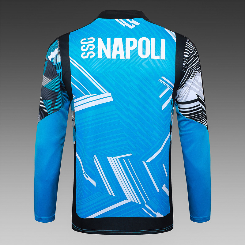 24/25 Naples Take blue Long-sleeved half-pull training kit Football team kit
