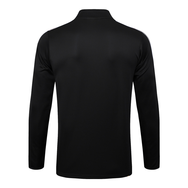 202526 Manchester United Black Long-sleeved half-pull training kit Football team kit
