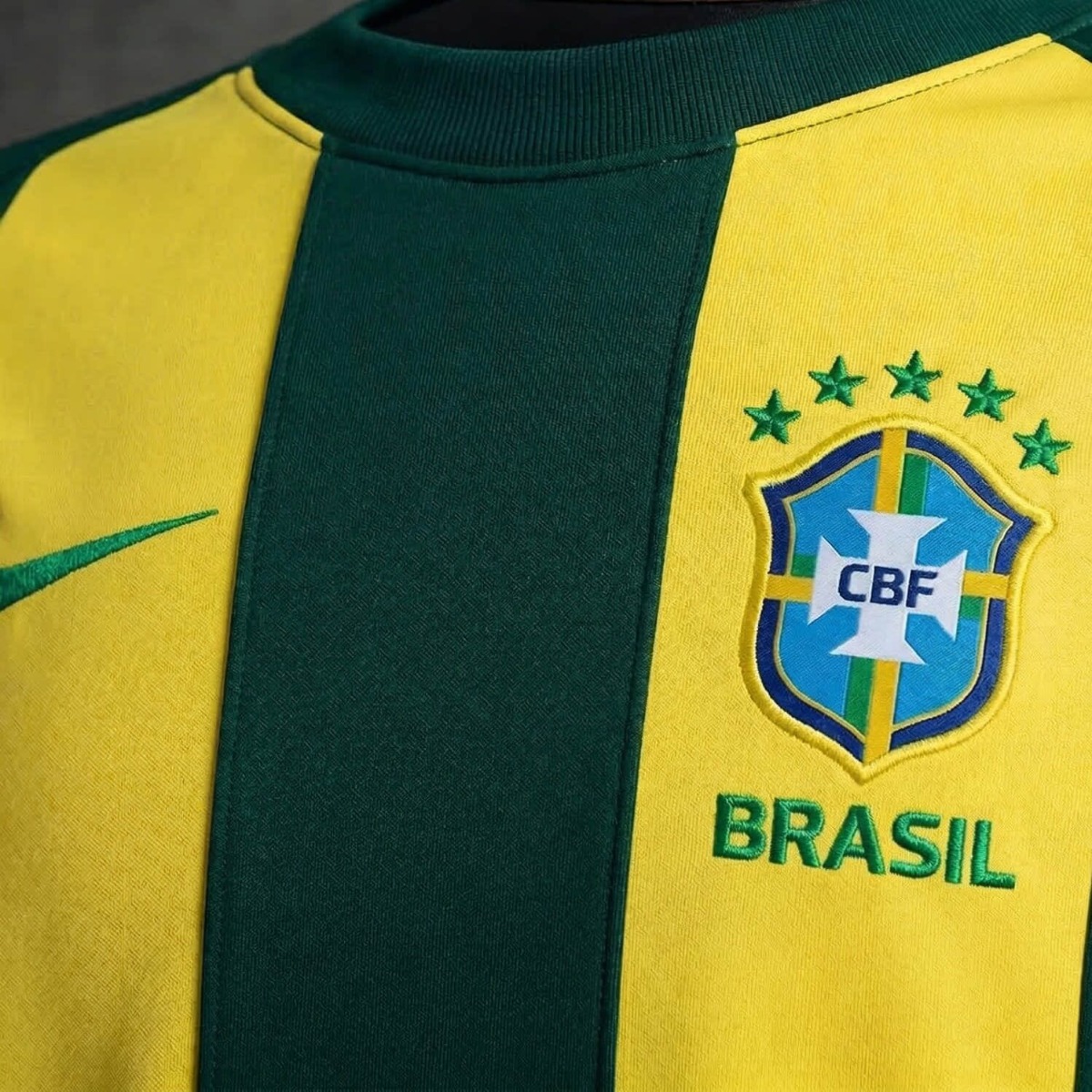 2026 Brazil Long Sleeve Yellow & Green Sweatshirt