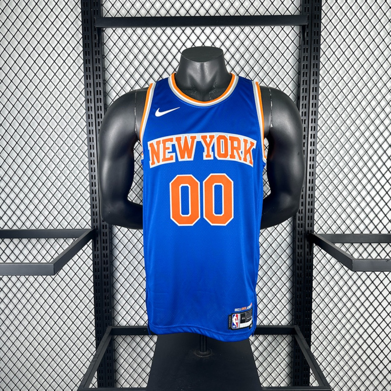 NBA New York Knicks Round Neck Blue jersey CLARKSON#00 S-XXL