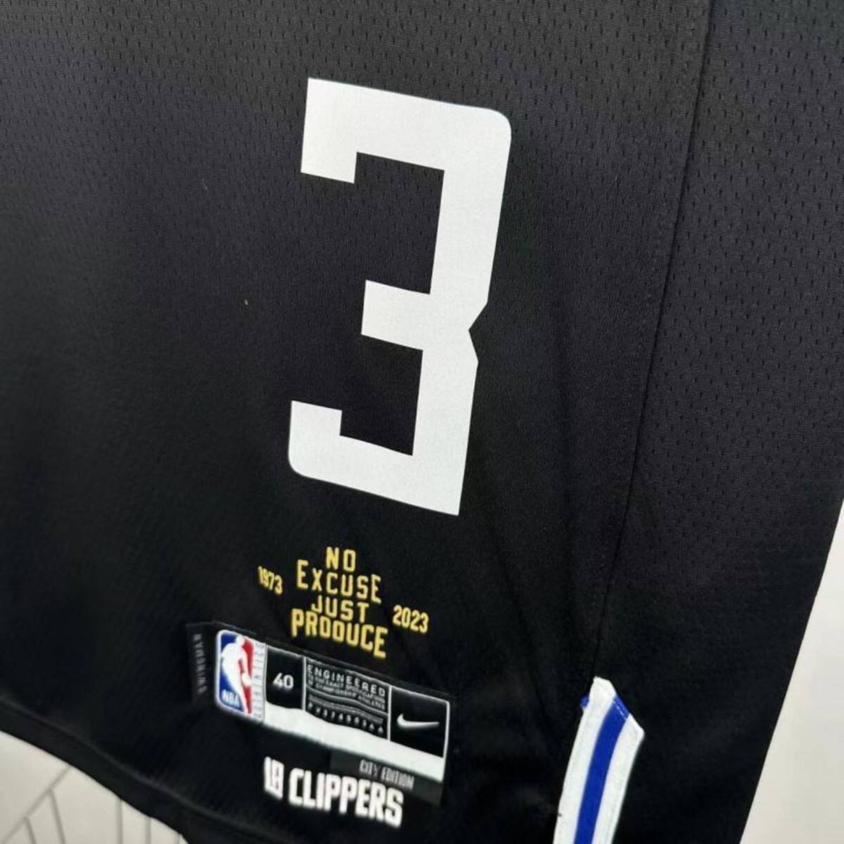 NBA Los Angeles Clippers V-Neck Black Jersey PAULl#3 S-XXL
