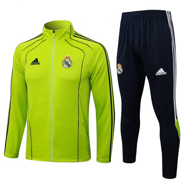 2025/26 Real Madrid grass green Jacket Training Suit Set Football Team Shirt Sports Fashion