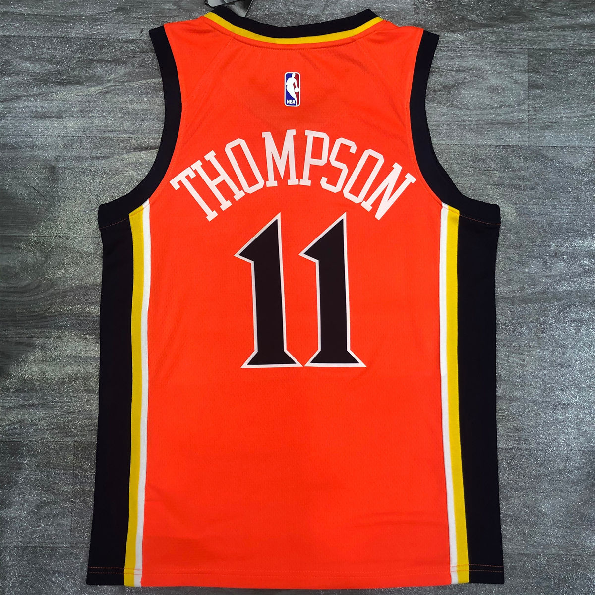 NBA Golden State Warriors V neck Orange Jersey THOMPSON#11 S-XXL