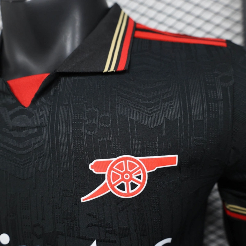 2025/26 Arsenal training POLO Black jersey Player Version