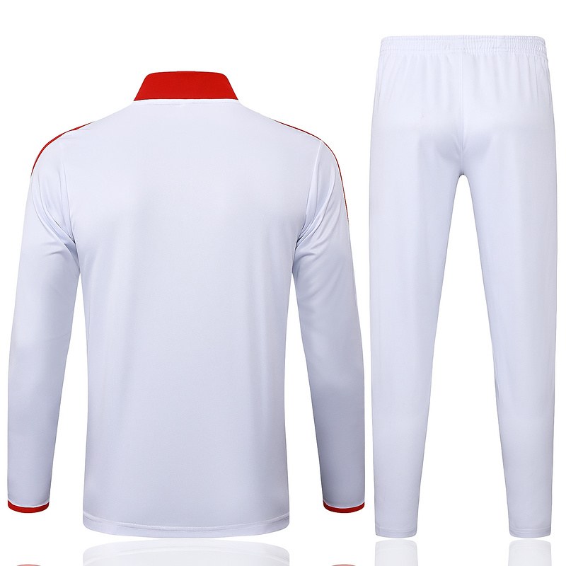 202526 Bayern Munich White Long-sleeved half-pull training kit Football team kit