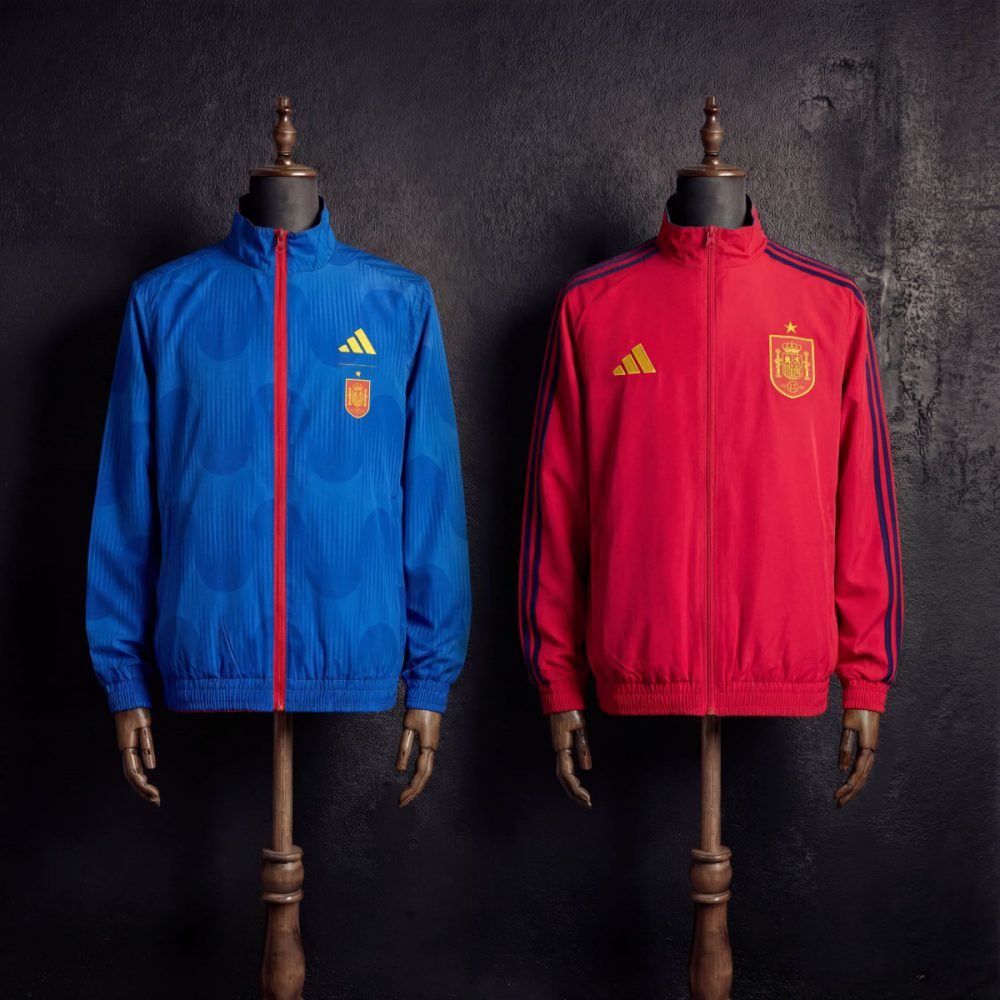 2026 Spain Red and Blue Reversible Windbreaker Sport Unifom