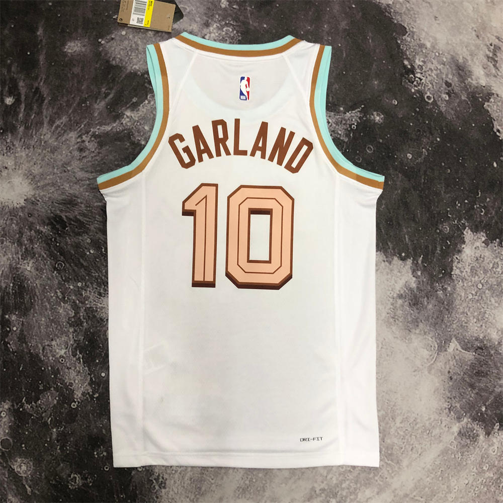 NBA Cleverland Cavaliers Round Neck White jersey GARLAND#10 S-XXL