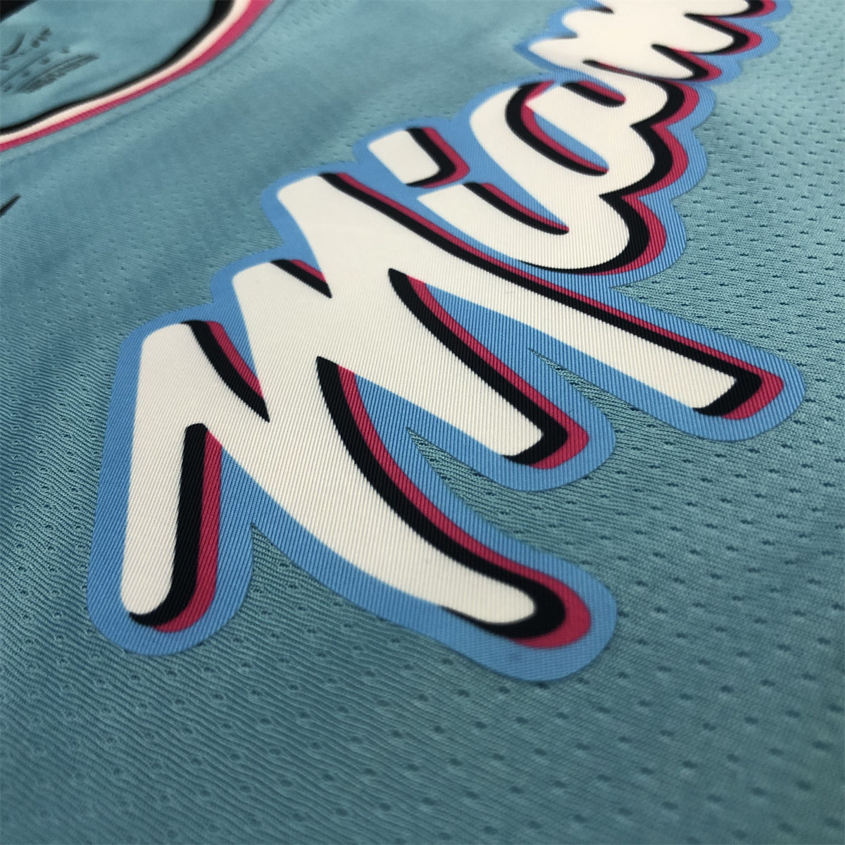NBA Miami Hearts round neck Light Blue Jersey WADE#3 S-XXL