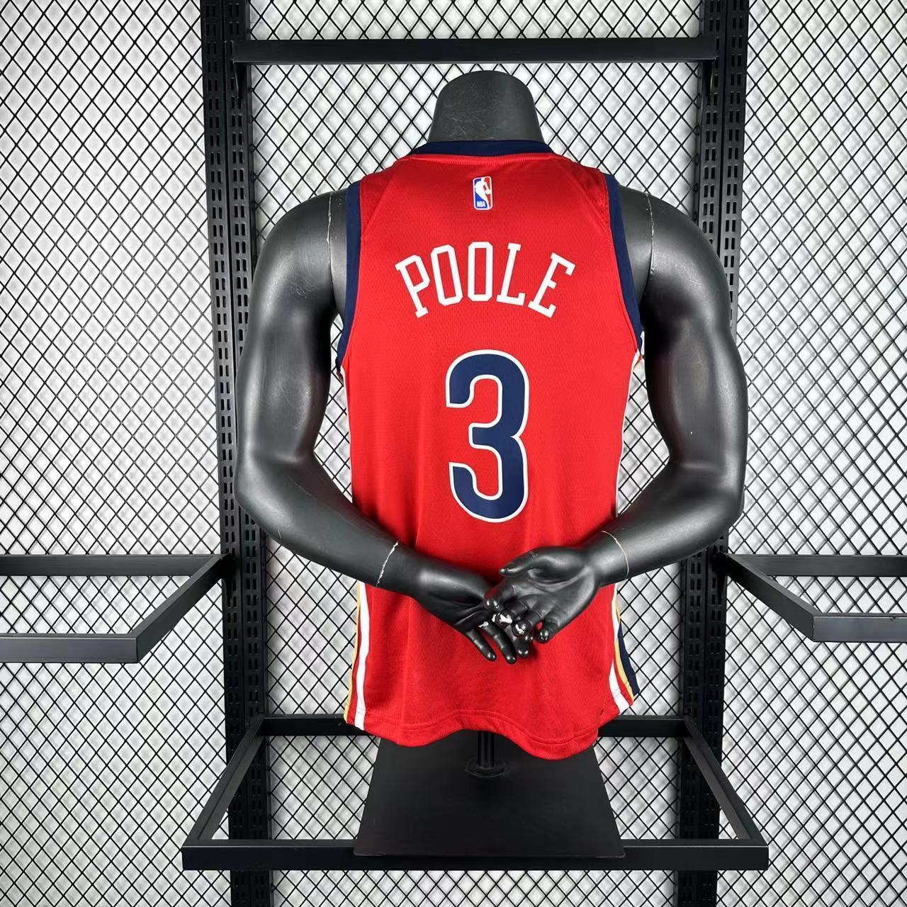 NBA New Orleans Pelicans Round Neck Red jersey POOLE#3#1 S-XXL