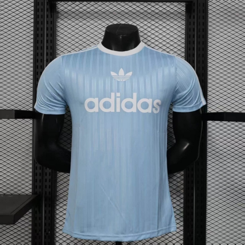 2025/26 Adidas Trefoil casual Light Blue jersey Player Version