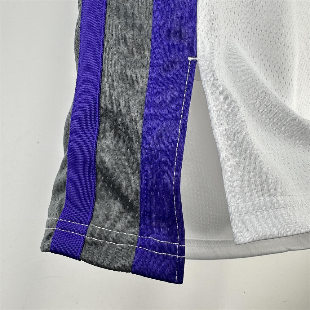 NBA Scaramento Kings 2024 V-Neck White jersey FOX#5 S-XXL