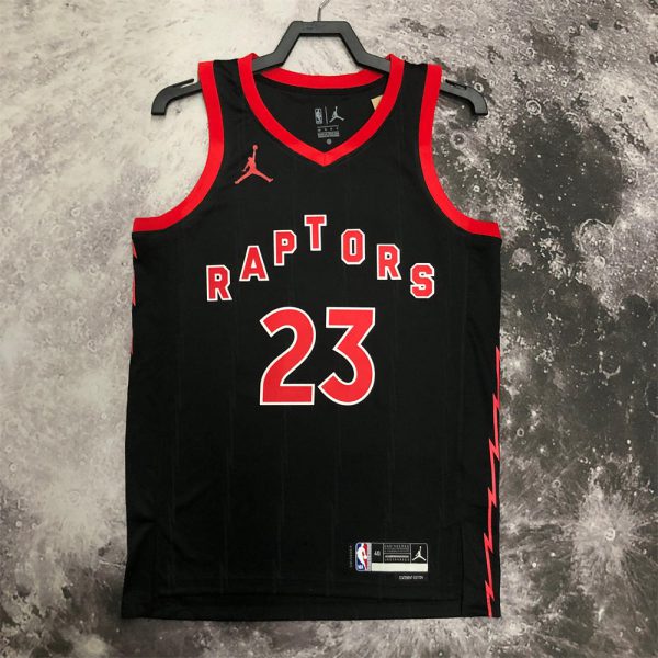 NBA Toronto Raptors V-Neck Black jersey VANVLEET#23 S-XXL