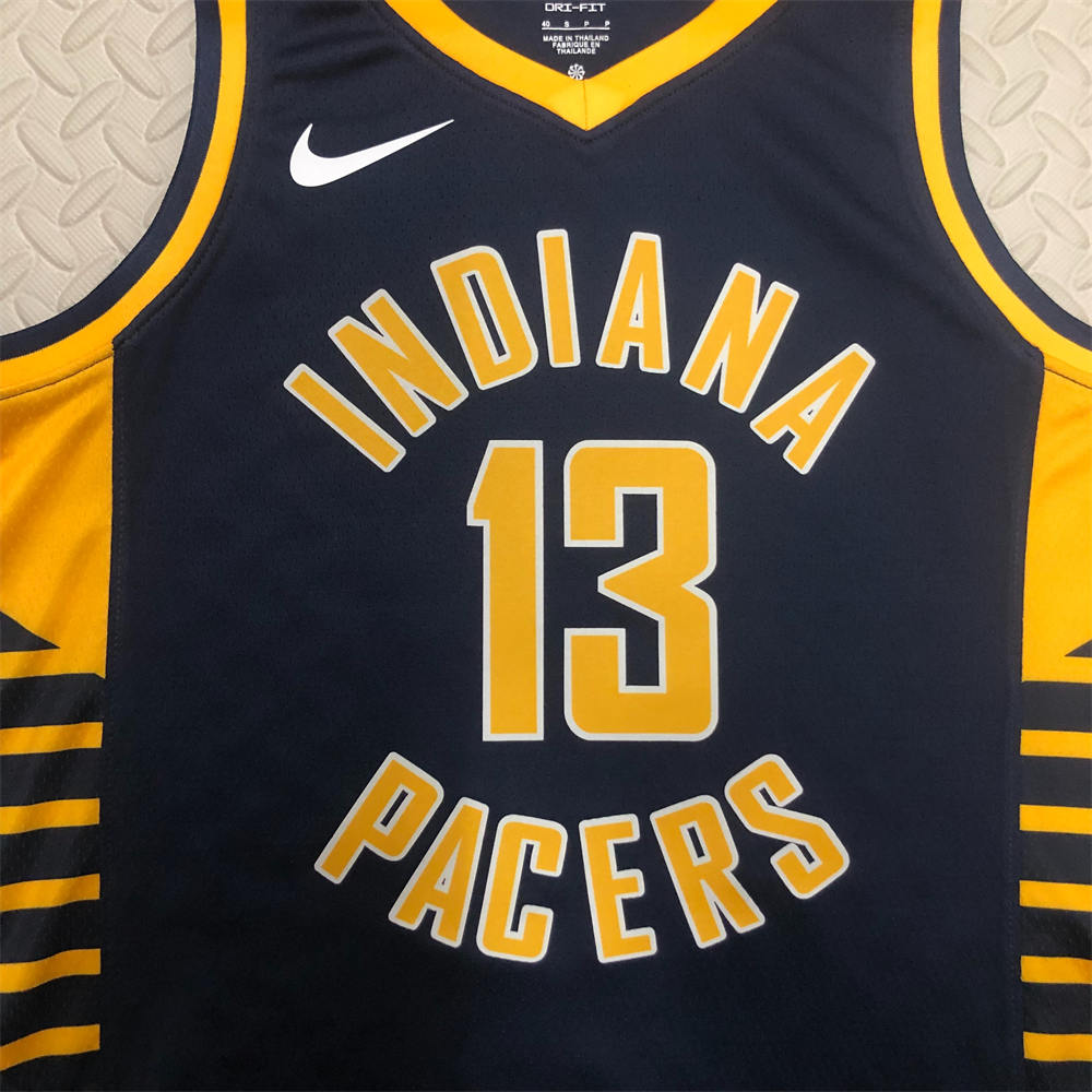 NBA Indiana Pacers V-Neck Black Jersey GEORGE#13 S-XXL