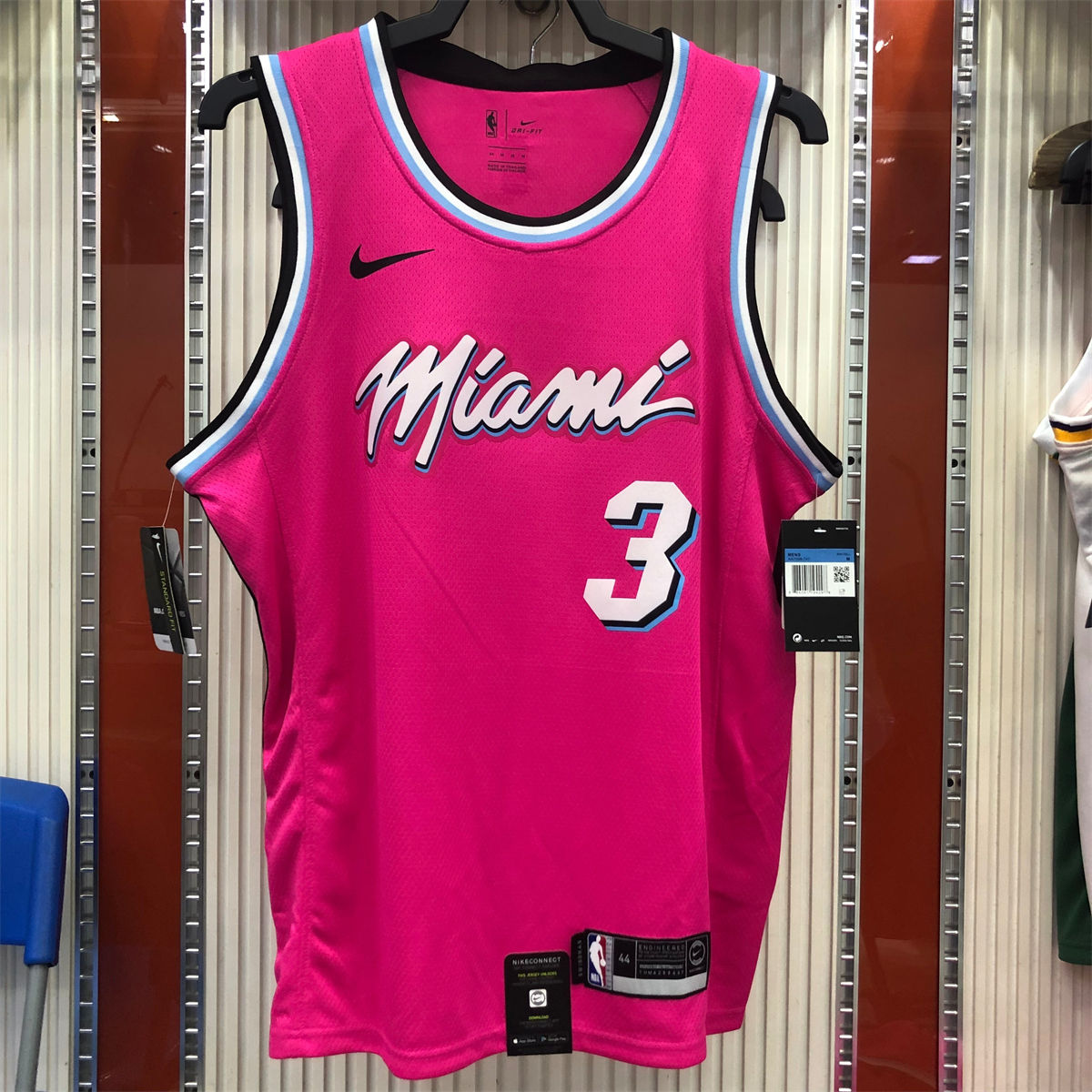 NBA Miami Hearts round neck Pink Jersey WADE#3 S-XXL