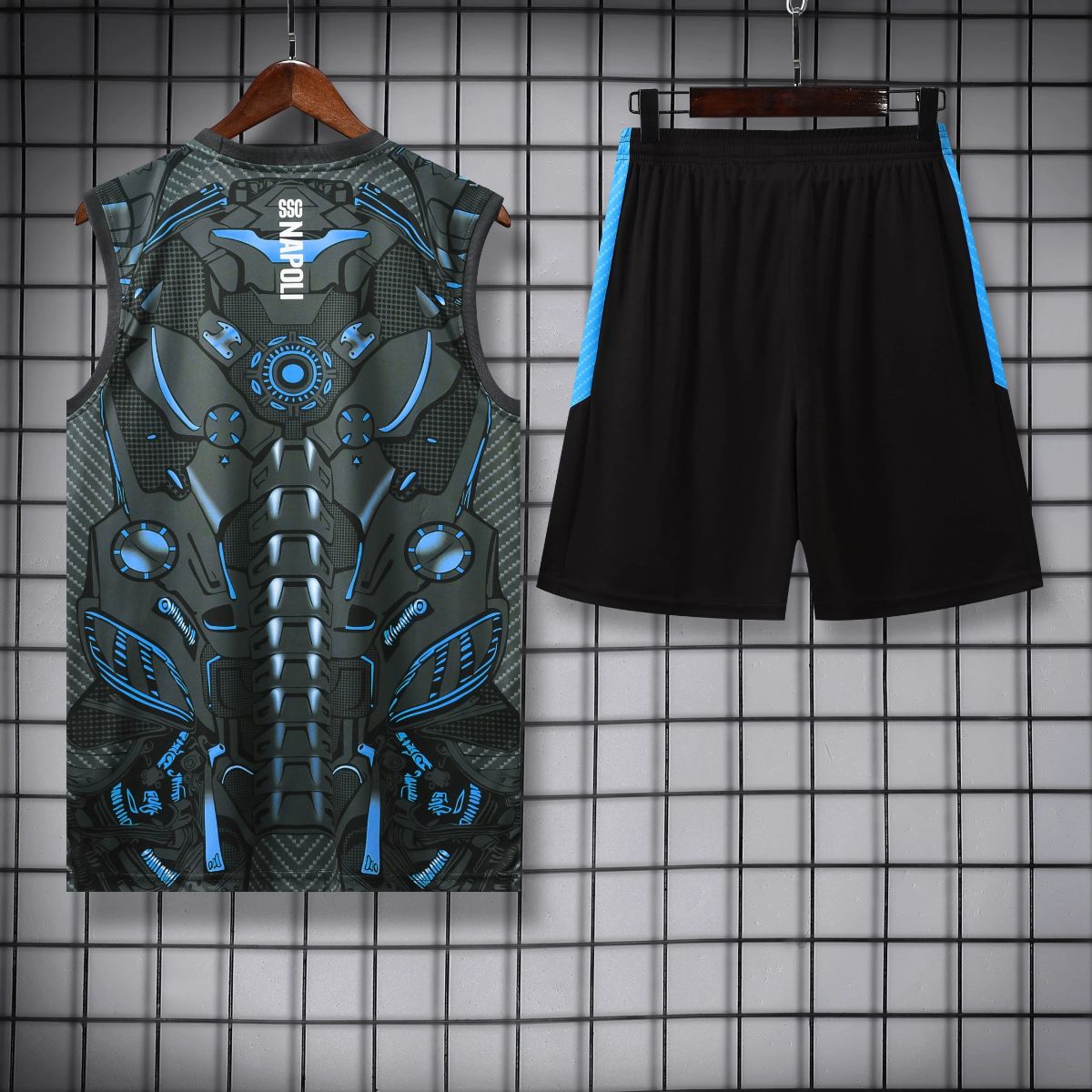 2025/26 Napoli Training Black Vest kids Kits size: 16-28