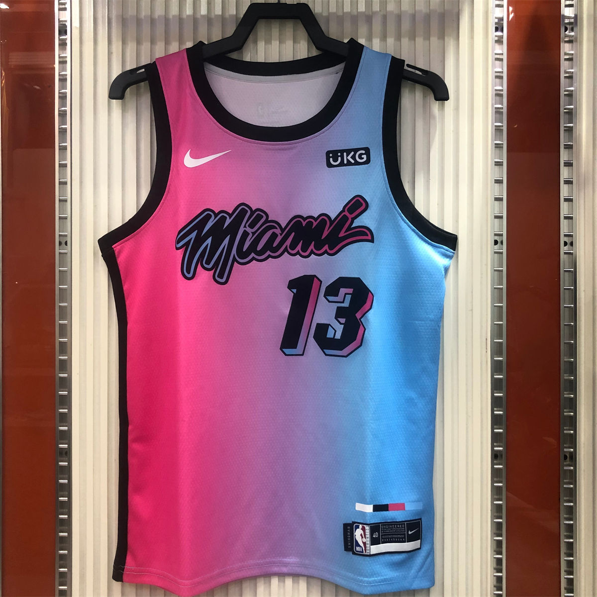 NBA Miami Hearts round neck Gradient Jersey ADEBAYO#13 S-XXL