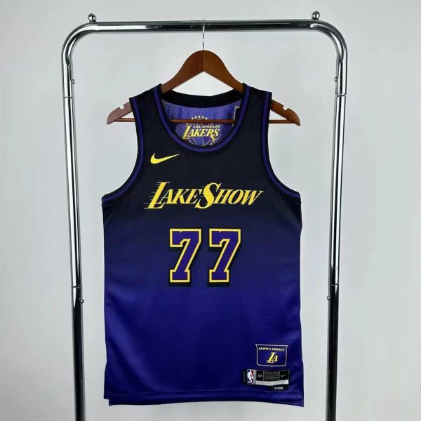 NBA Los Angeles Lakers Dončić#77 2025 City Edition Purple Jersey S-XXL