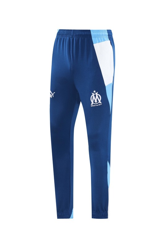 2024 Olympique Marseille Blue Jacket Training Suit Set Football Team Shirt Sports Fashion