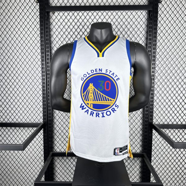NBA Golden State Warriors V-Neck Mexico Edition White Jersey CURRY#30 S-XXL