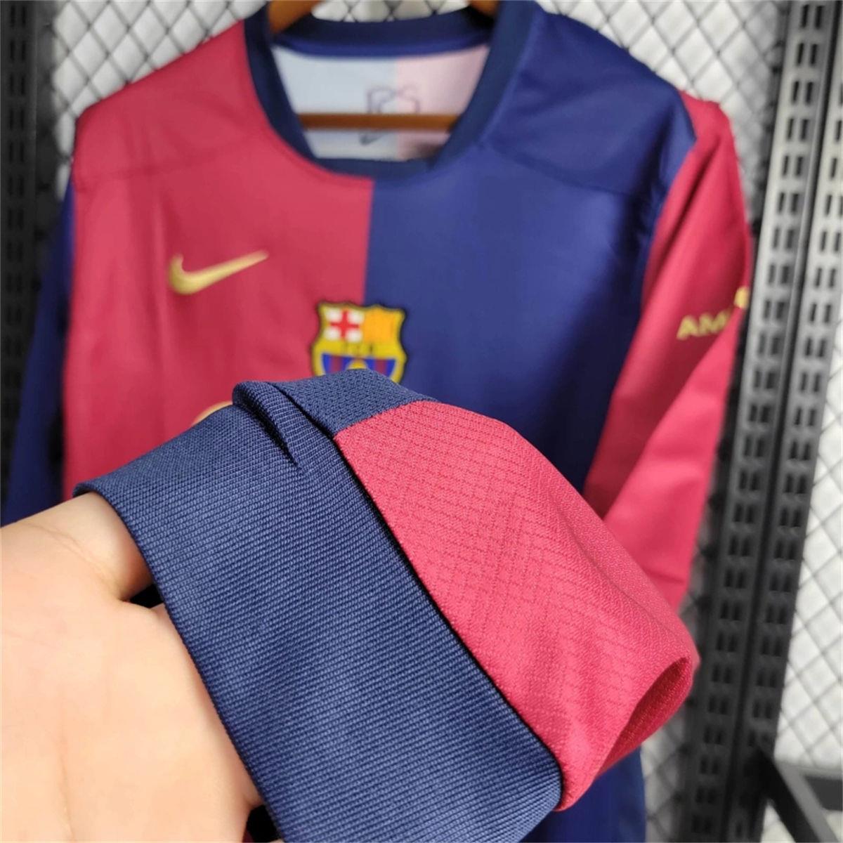 24/25 Barcelona Home Long Sleeve jersey Fan Version