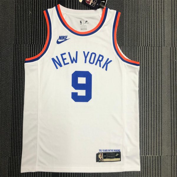 NBA New York Knicks Round Neck White jersey BARRETT#9 S-XXL