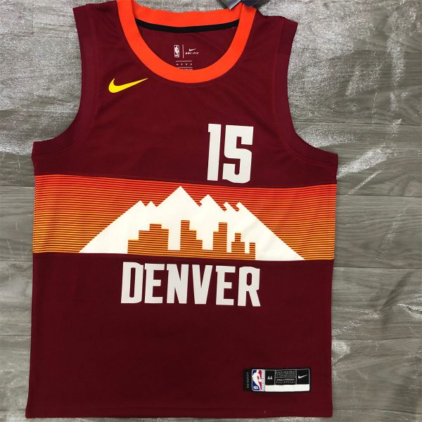 NBA Denver Nuggets Round Neck Red jersey Jokić#15 S-XXL