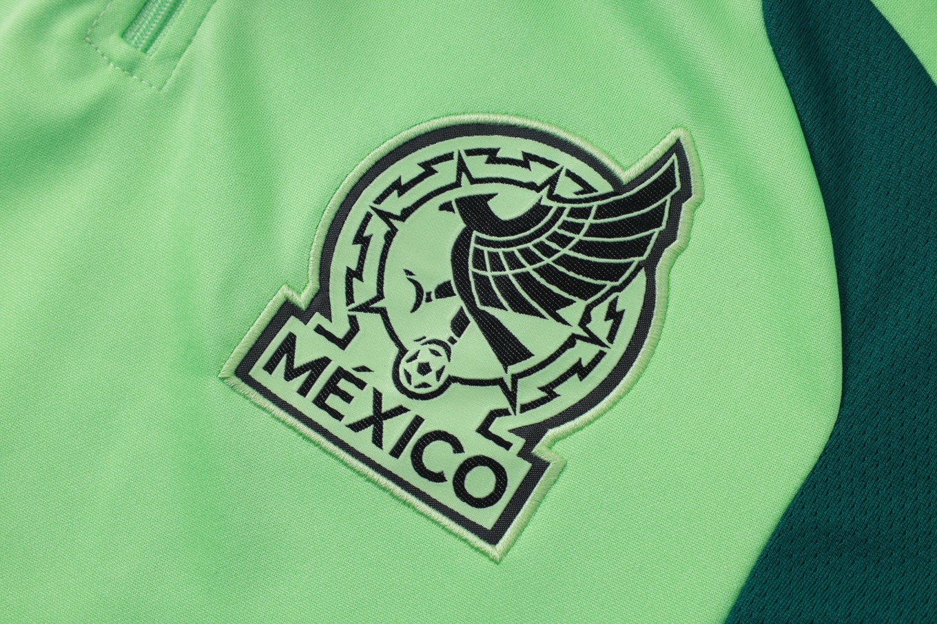 2026 Mexico Green Long-sleeved half-pull training kit