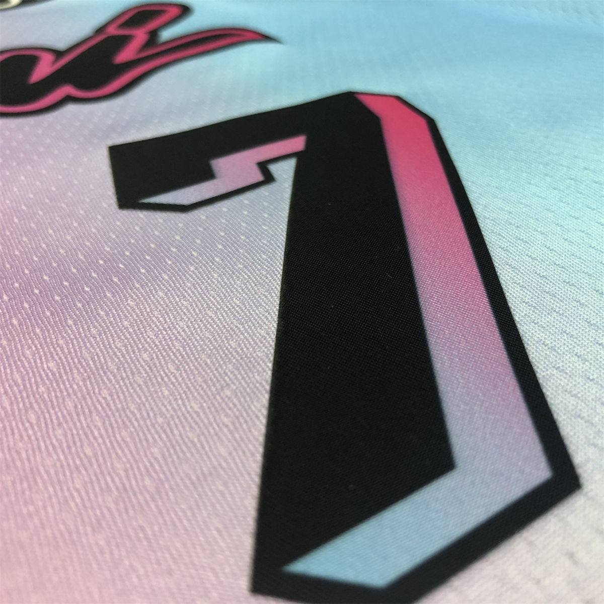 NBA Miami Hearts round neck Gradient Jersey DRAGIC#7 S-XXL