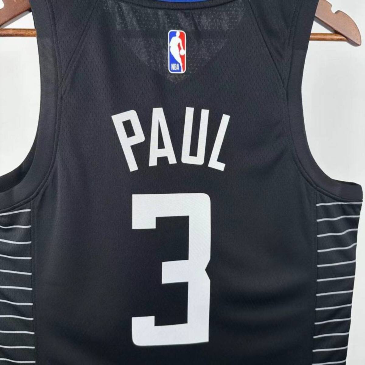 NBA Los Angeles Clippers V-Neck Black Jersey PAUL#3 S-XXL