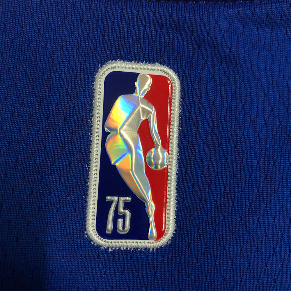 NBA Golden State Warriors V-Neck 75th anniversary Blue Jersey CURRY#30 S-XXL