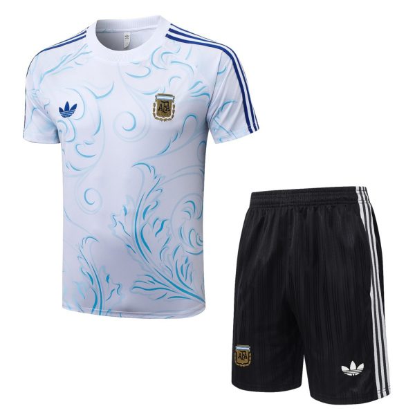 2026 Argentina White Training Set Shirt and Shorts