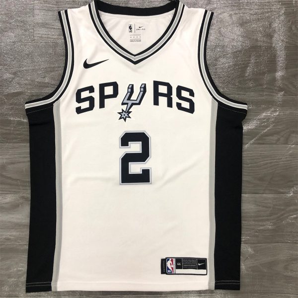 NBA San Antonio Spurs V-Neck White jersey LEONARD#2 S-XXL