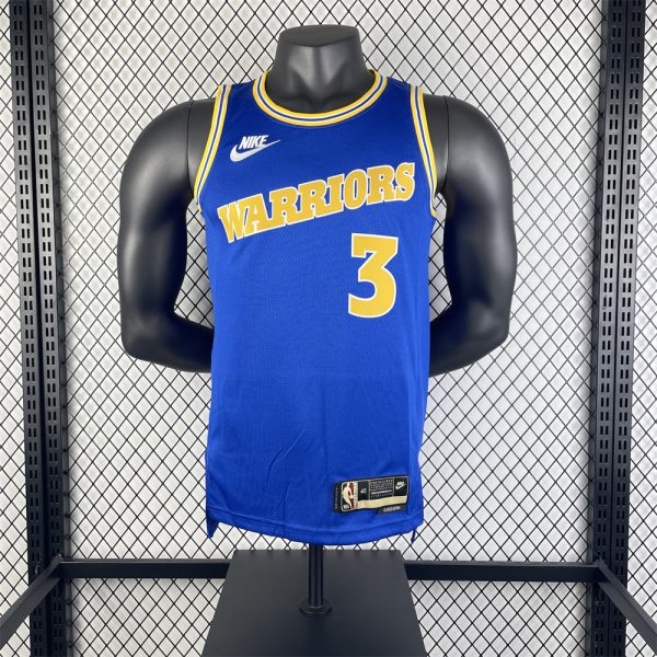 NBA Golden State Warriors Round Neck Blue Jersey PAUL#3 S-XXL