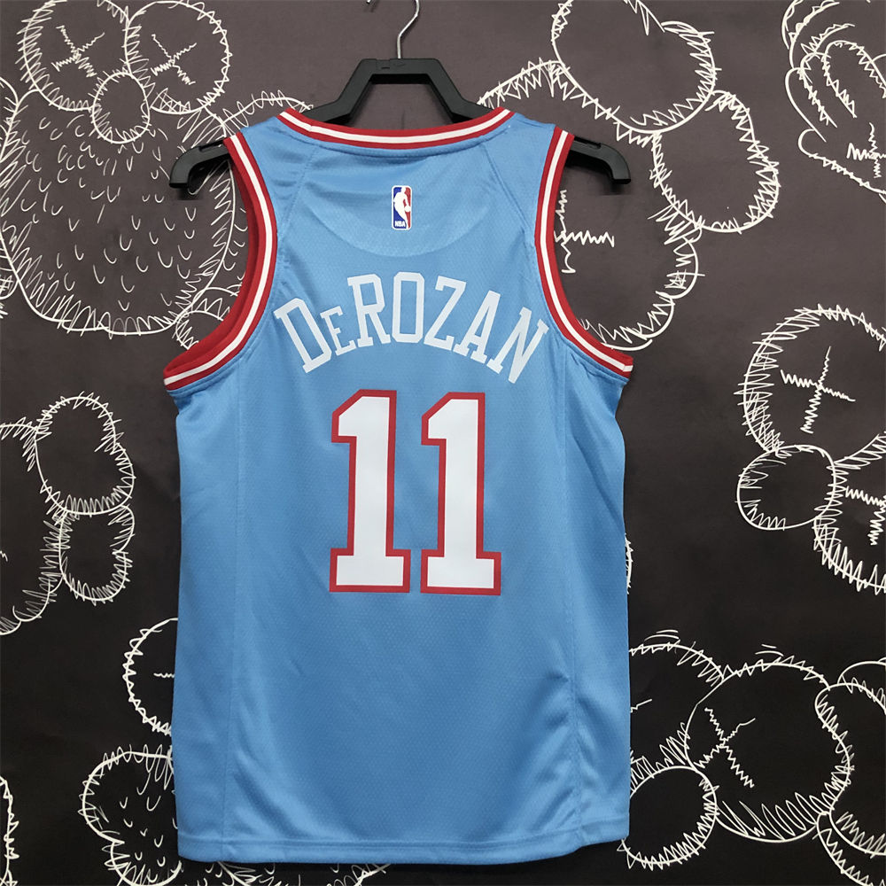NBA Chicago Bulls Round Neck Blue Jersey DeROZAN#11 S-XXL