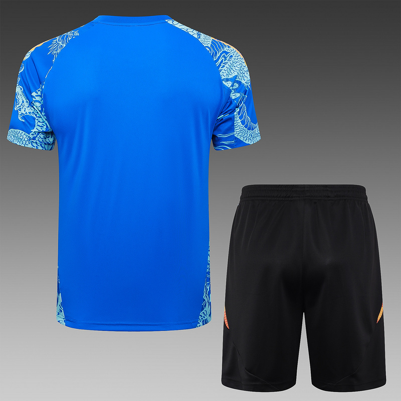 24/25 Real Madrid Blue Training Set Shirt and Shorts
