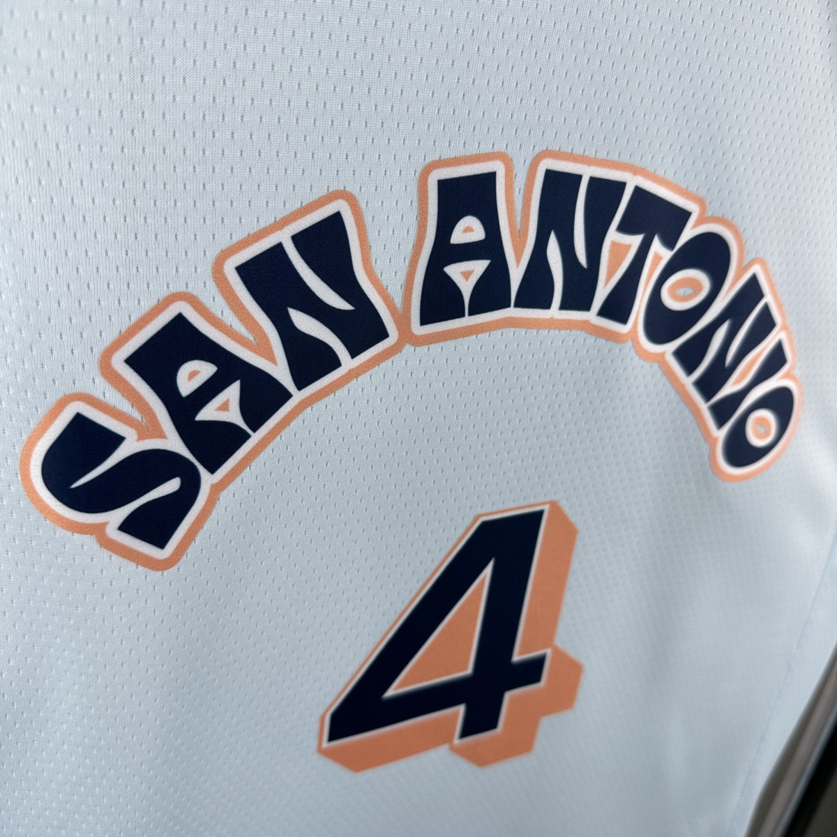 NBA San Antonio Spurs 24/25 V-Neck White jersey FOX#4 S-XXL