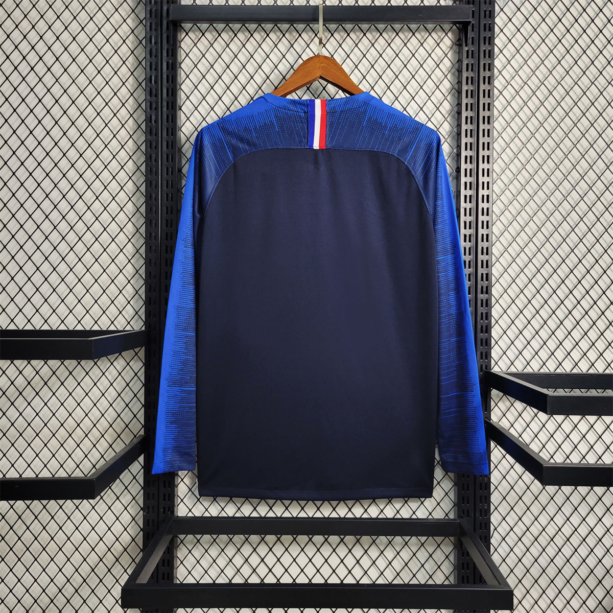 Retro France 2018 Home Long Sleeves jersey Fan Version