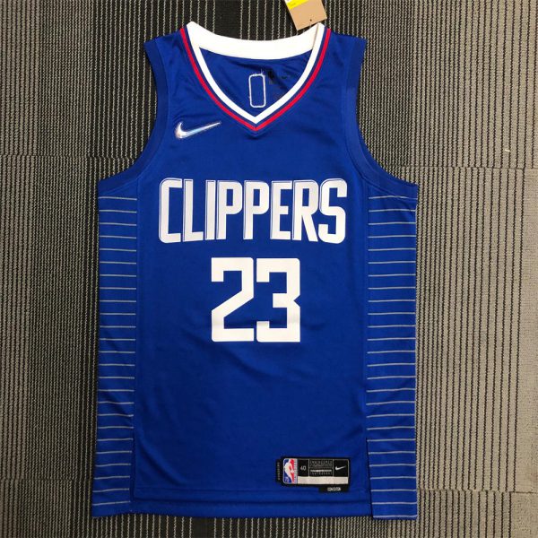 NBA Los Angeles Clippers V-Neck Blue 75th Anniversary Jersey WILLIAMS#23 S-XXL