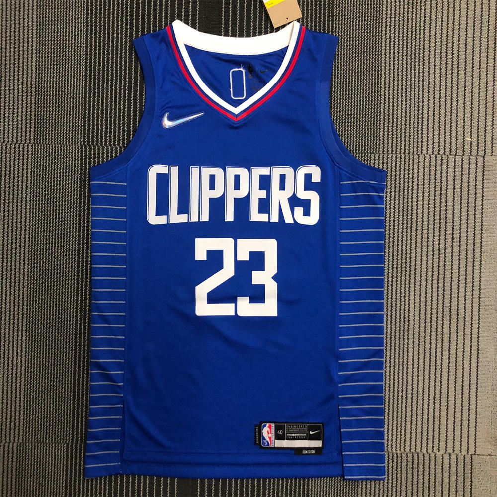 NBA Los Angeles Clippers V-Neck Blue 75th Anniversary Jersey WILLIAMS#23 S-XXL