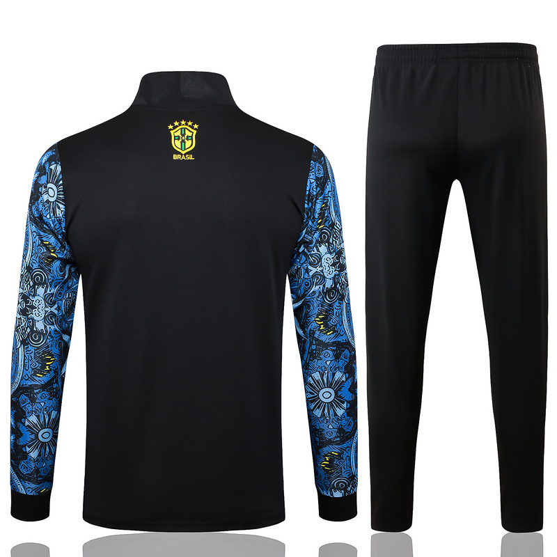 2024/25 Brazil Grayish blue Jacket Training Suit Set Football Team Shirt Sports Fashion