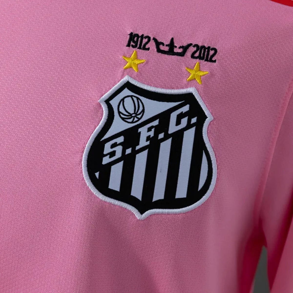 Retro Santos 2012 Pink Jersey Long Sleeve Fan Version
