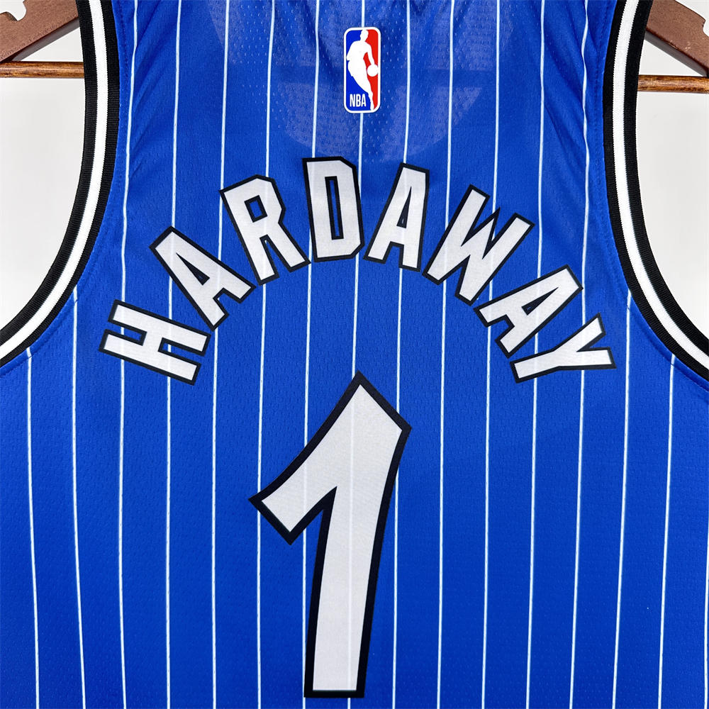 NBA Orlando Magic 2019 Retro Edition Round Neck Blue Jersey HARDAWAY#1 S-XXL