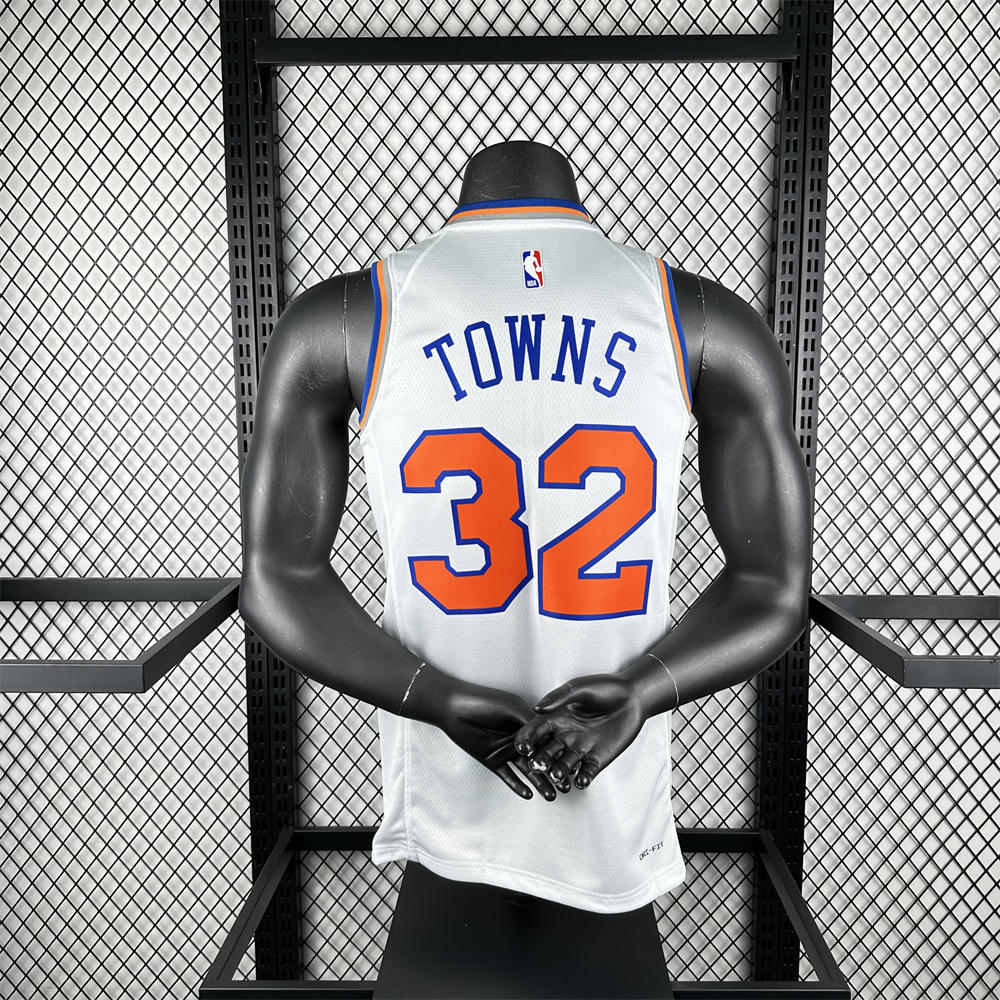 NBA New York Knicks RoundNeck White jersey TOWNS#32 S-XXL