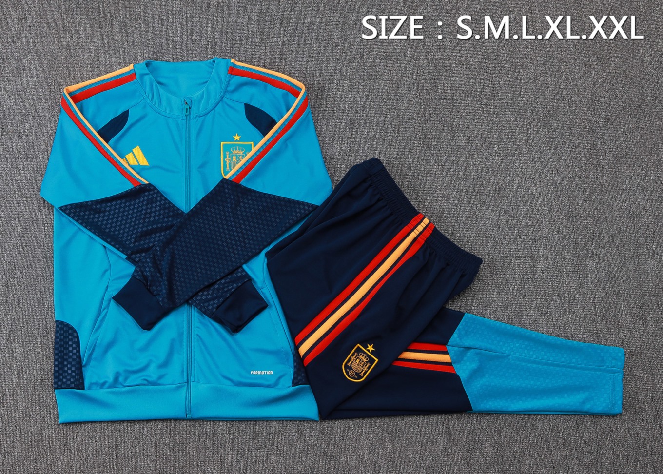 2026 Spain Lake blue Jacket Training Suit Set