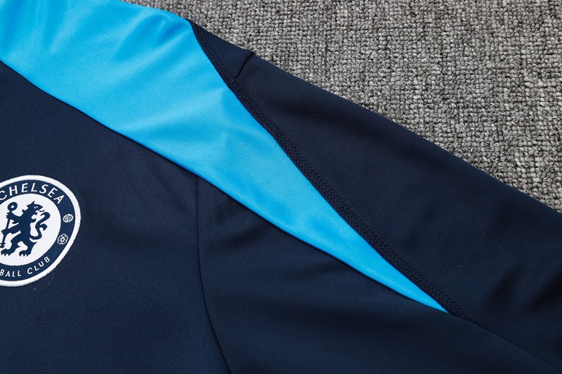 25/26 Chelsea Royal Blue Long-sleeved half-pull training kit Football team kit