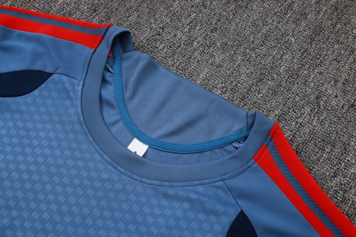 2026 Bayern Munich Mid Blue Training Set Shirt andShorts