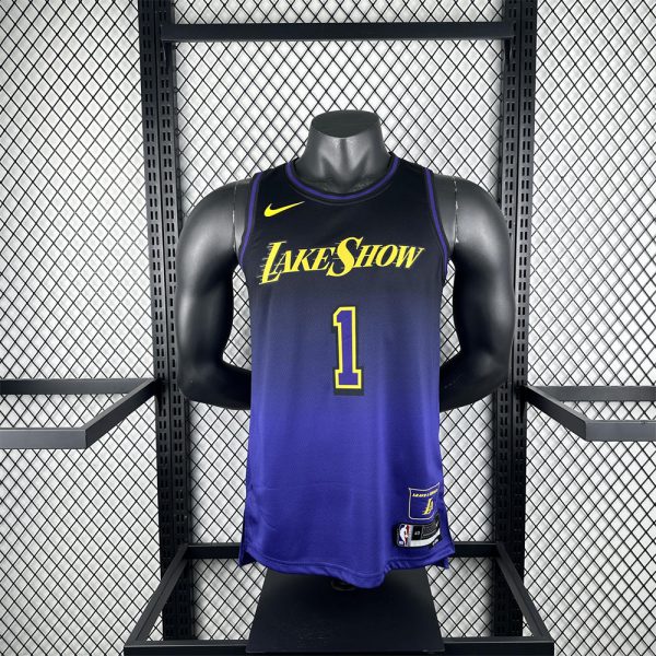 NBA Los Angeles Lakers 24/25 City Edition Purple Jersey RUSSELL#1 S-XXL