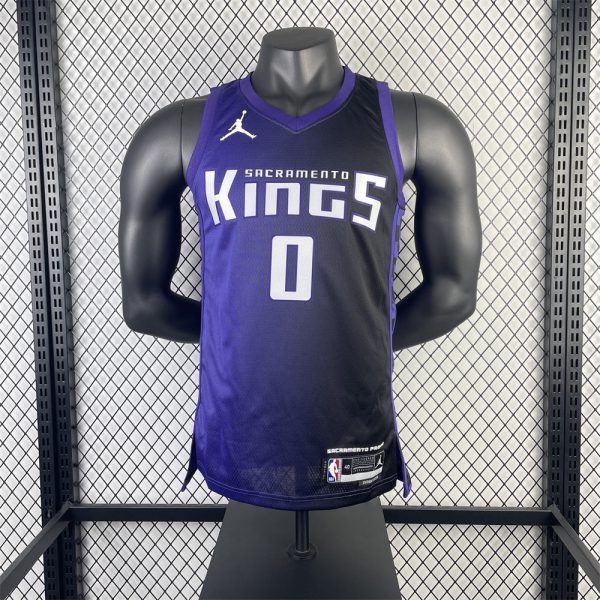 NBA Scaramento Kings 2024 V-Neck JORDAN Edition Purple jersey MONK#0 S-XXL