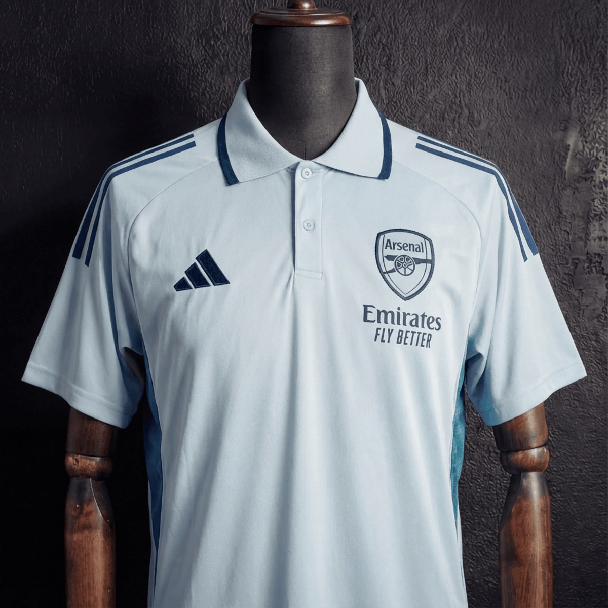 2025/26 Arsenal Training Sky Blue Polo Fan version