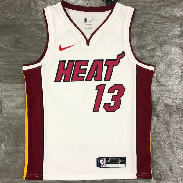 NBA Miami Hearts V-Neck White Jersey ADEBAYO#13 S-XXL